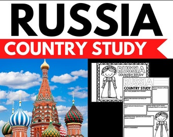 Russia Country Study Research Project - Russia Facts and Reading Comprehension Questions - Passport Activity - Homeschool Printable