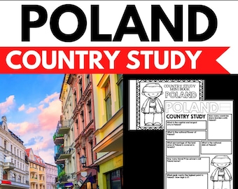 Poland Country Study Research Project - Poland Facts and Reading Comprehension Questions - Passport Activity - Homeschool Printable Activity