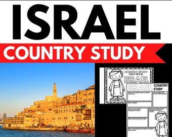 Israel Country Study Research Project - Israel Facts and Reading Comprehension Questions - Passport Activity - Homeschool Printable