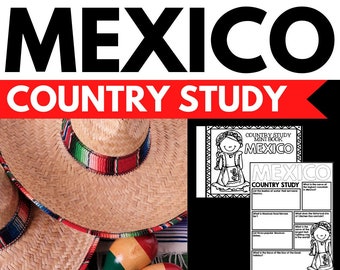 Mexico Country Study Research Project - Mexico Facts and Reading Comprehension Questions - Passport Activity - Homeschool Printable