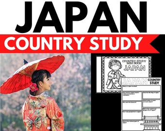 Japan Country Study Research Project - Feiten over Japan en vragen over begrijpend lezen - Paspoortactiviteit - Thuisschool afdrukbaar