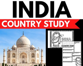 India Country Study Research Project - India Facts and Reading Comprehension Questions - Passport Activity - Homeschool Printables