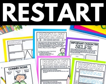 Restart Novel Study - Worksheets - Printables - Homeschool Curriculum - Literature Guide - Book Study - Reading Comprehension