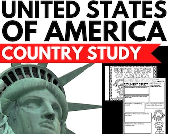 USA Country Study Project – Facts, Comprehension, Passport Activity, Homeschool Printable
