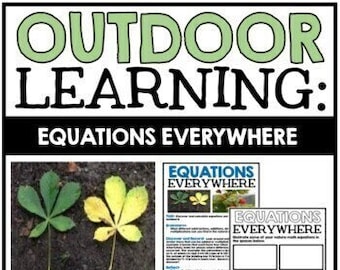 Spring Outdoor Math Activity – Equations Everywhere (Printable)