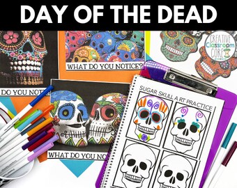 Day of the Dead Activities - Worksheets - Printables - Homeschool Curriculum - Dia de Los Muertos Craft - Reading and Art Activity