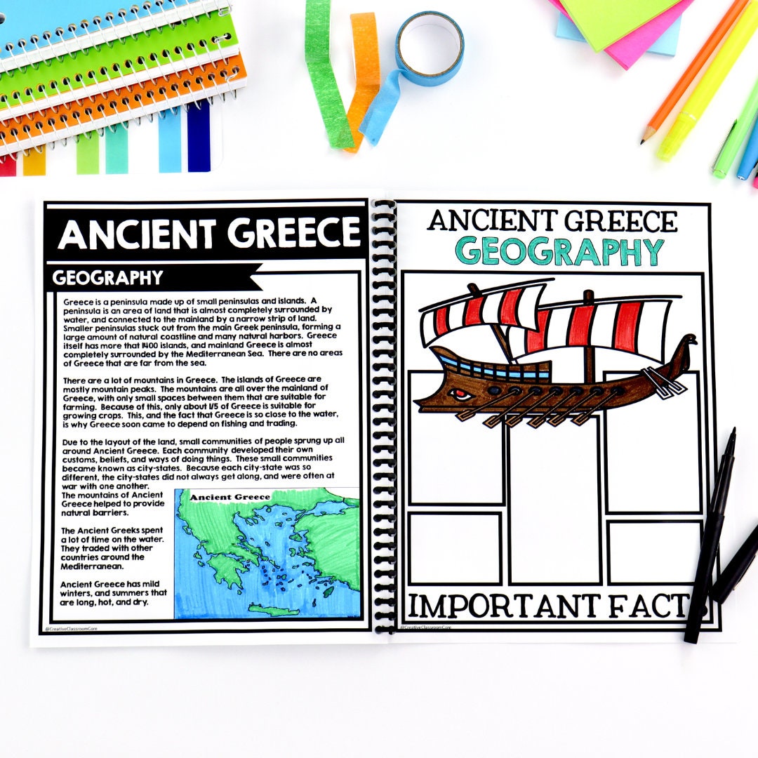 Ancient Greece Geography Unit – Homeschool Printables, Workbook ...