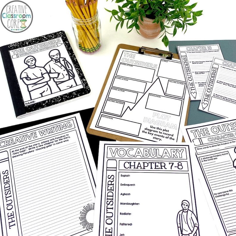 The Outsiders Novel Study Comprehension Activities Worksheets Printables Homeschool