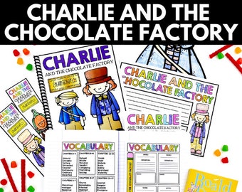 Charlie and the Chocolate Factory Novel Study Comprehension Activities - Worksheets - Printables - Homeschool Curriculum - Language Arts