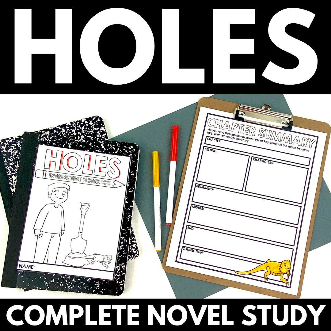 No Prep Novel Study: Holes by Louis Sachar (Print + DIGITAL)
