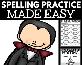 Halloween Spelling Practice Worksheets – Word Work Printables (PDF)