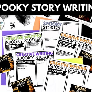 Halloween Writing Activities - Worksheets - Printables - Homeschool Curriculum - Language Arts - Spooky Story Creative Writing