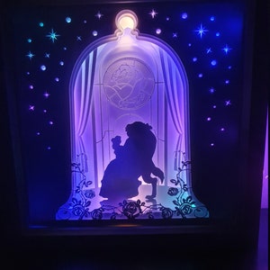 Beauty and the Beast Shadow Box