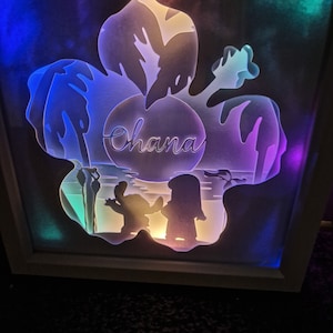 Lilo And Stitch Ohana Shadow Box