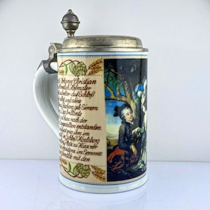 Villeroy&Boch HEINRICH Limited Edition Beer Stein, Tankard, Zinn Lid, Valentine&#39;s Day Gift, for darling