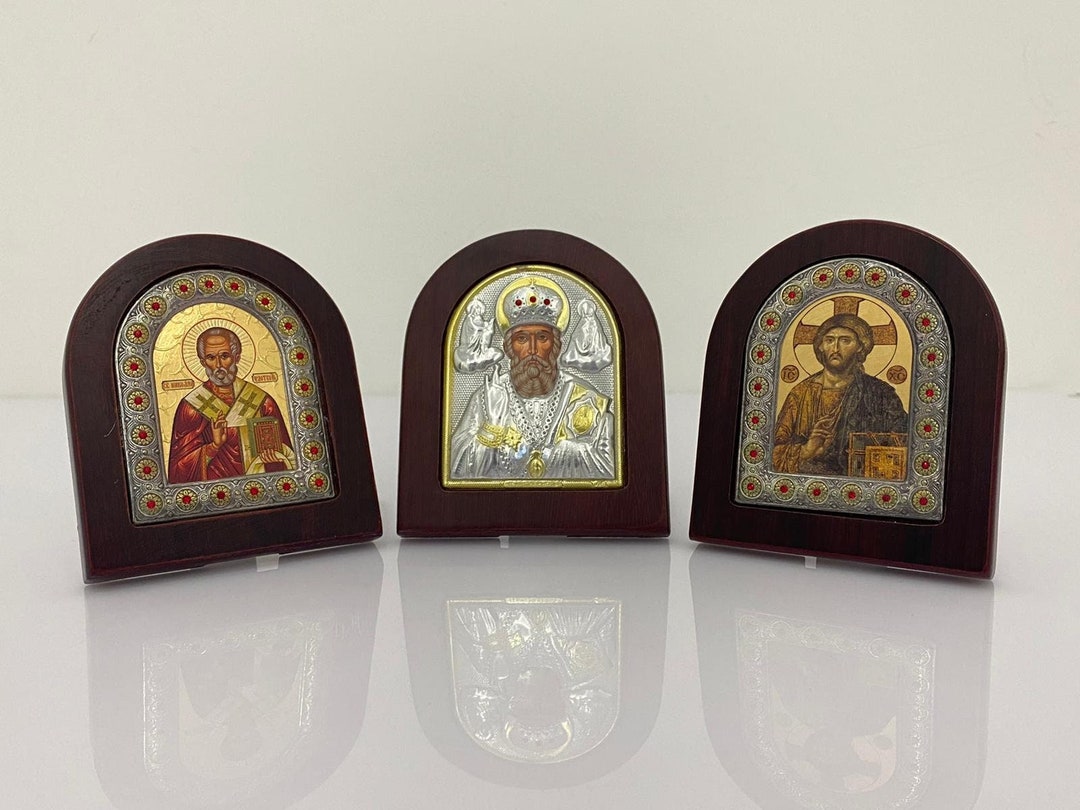 Original Trio Silver Icon Set, 3 Pieces Icon Set, Religious Gift ...