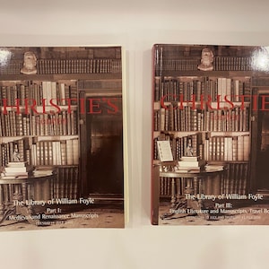 Christies Londres La biblioteca de William Foyle, Parte 1 y Parte 2, 2 piezas