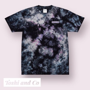 BTS Bangtan Purple Embroidered Oversized Tie Dye T-shirt