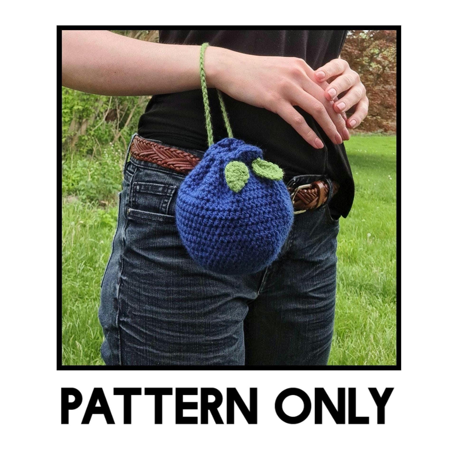 39 Blueberry Crochet Patterns for Fruit-Inspired Amigurumi, Keychains, Plushies, and More 16 Pattern: Crochet Blueberry Drawstring Bag Whimsy Food