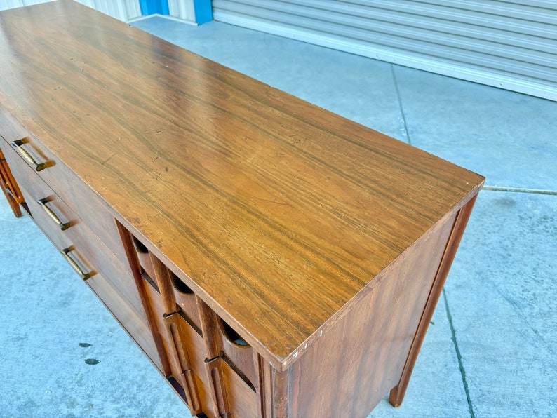 1960s Mid Century Walnut Dresser by Kent Coffey image 7