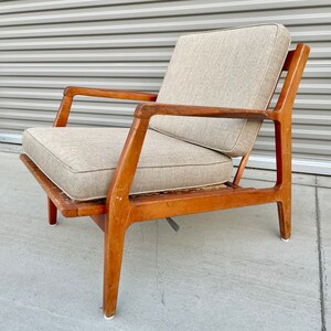 1960s Danish Modern Single Walnut Lounge Chair by Ib Kofod-Larsen for Selig image 3