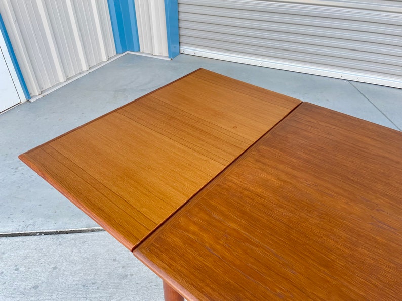 Table de salle à manger à rallonge moderne en teck des années 1960, Danemark image 5