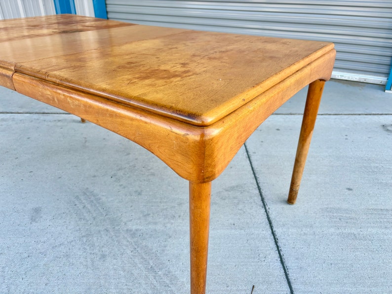 1960s Mid Century Maple Dining Table by Heywood Wakefield image 8