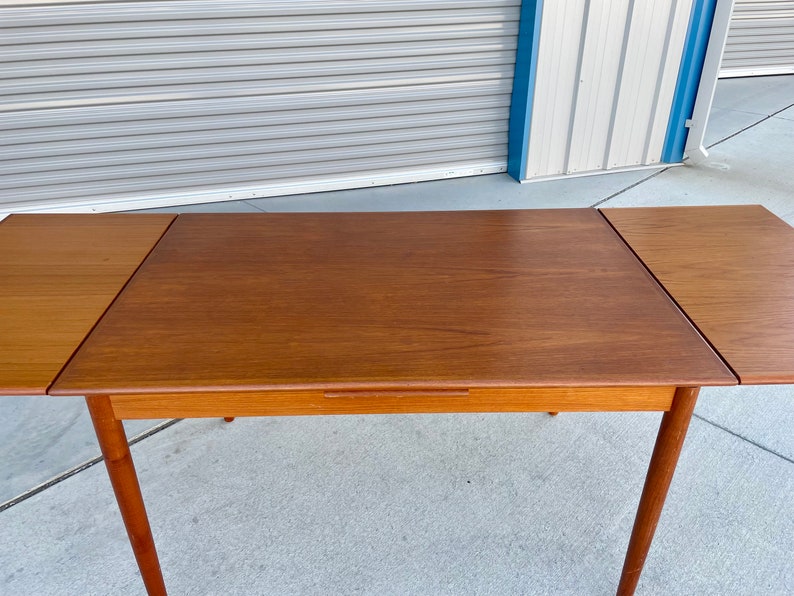 Table de salle à manger à rallonge moderne en teck des années 1960, Danemark image 6