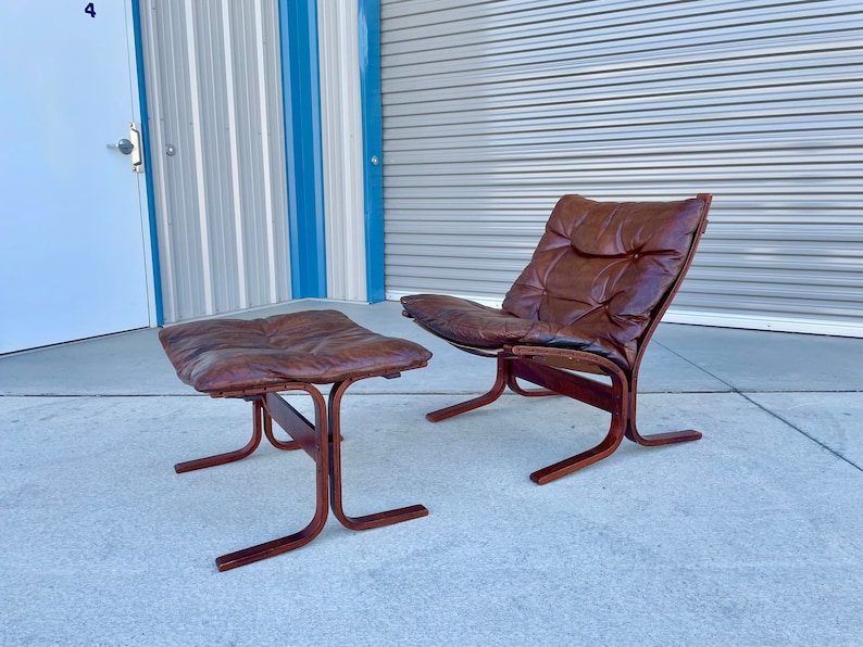 1960s Danish Modern Lounge Chair & Ottoman by Westnofa image 1