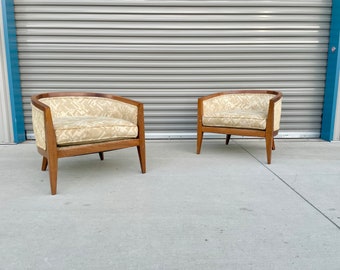 Mid Century Walnut Lounge Chairs- a Pair