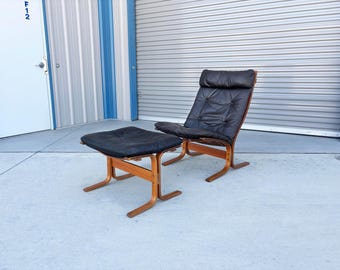 1980s Danish Modern "Siesta" Lounge Chair and Ottoman Set
