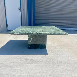 1960s Vintage Green Marble Coffee Table