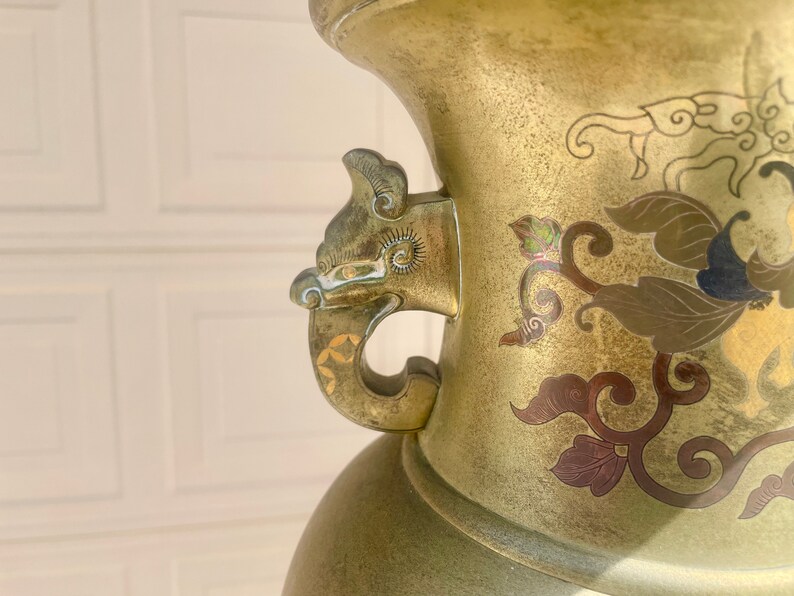 Vintage Solid Brass Vase Etsy