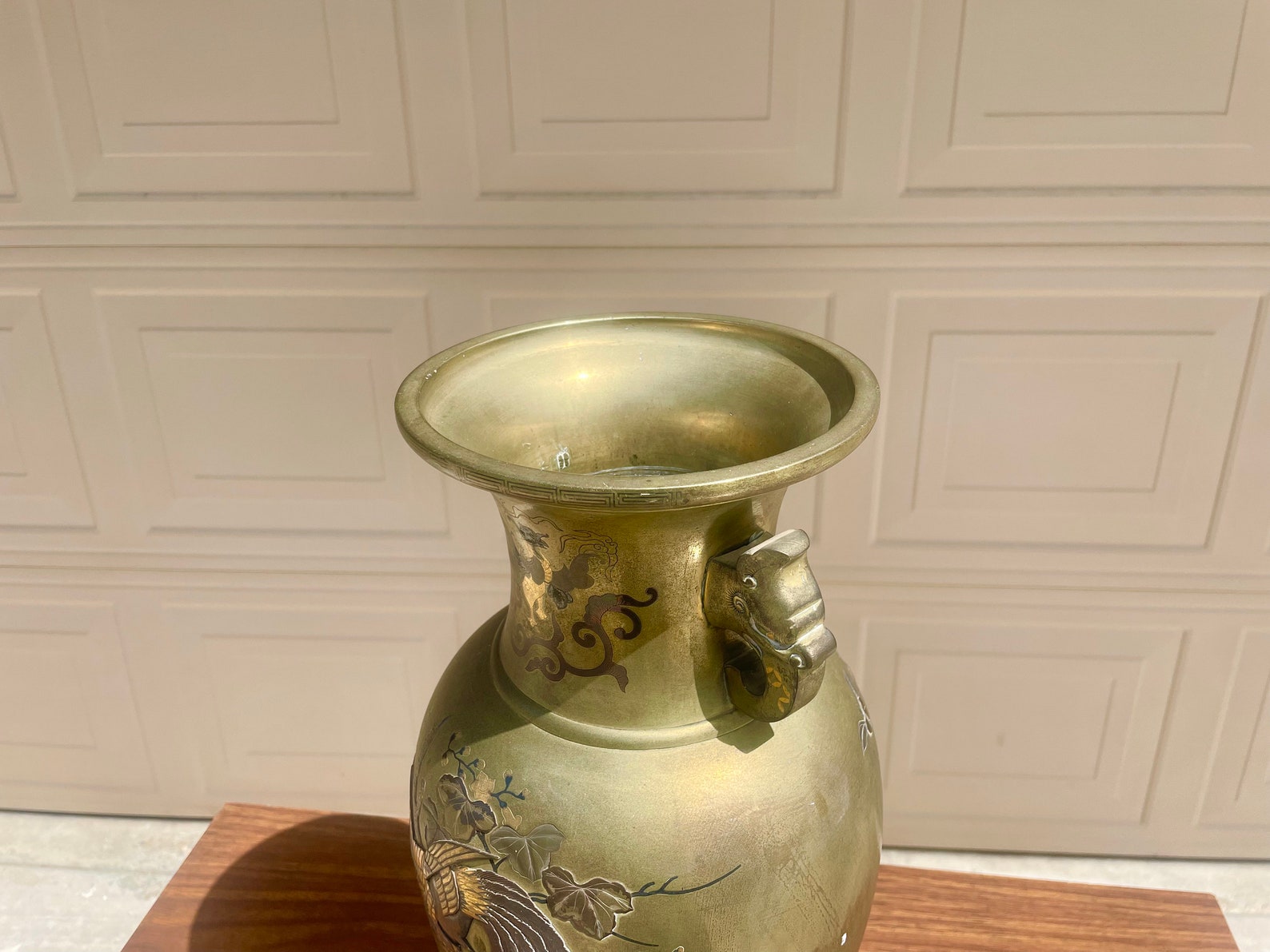 Vintage Solid Brass Vase Etsy