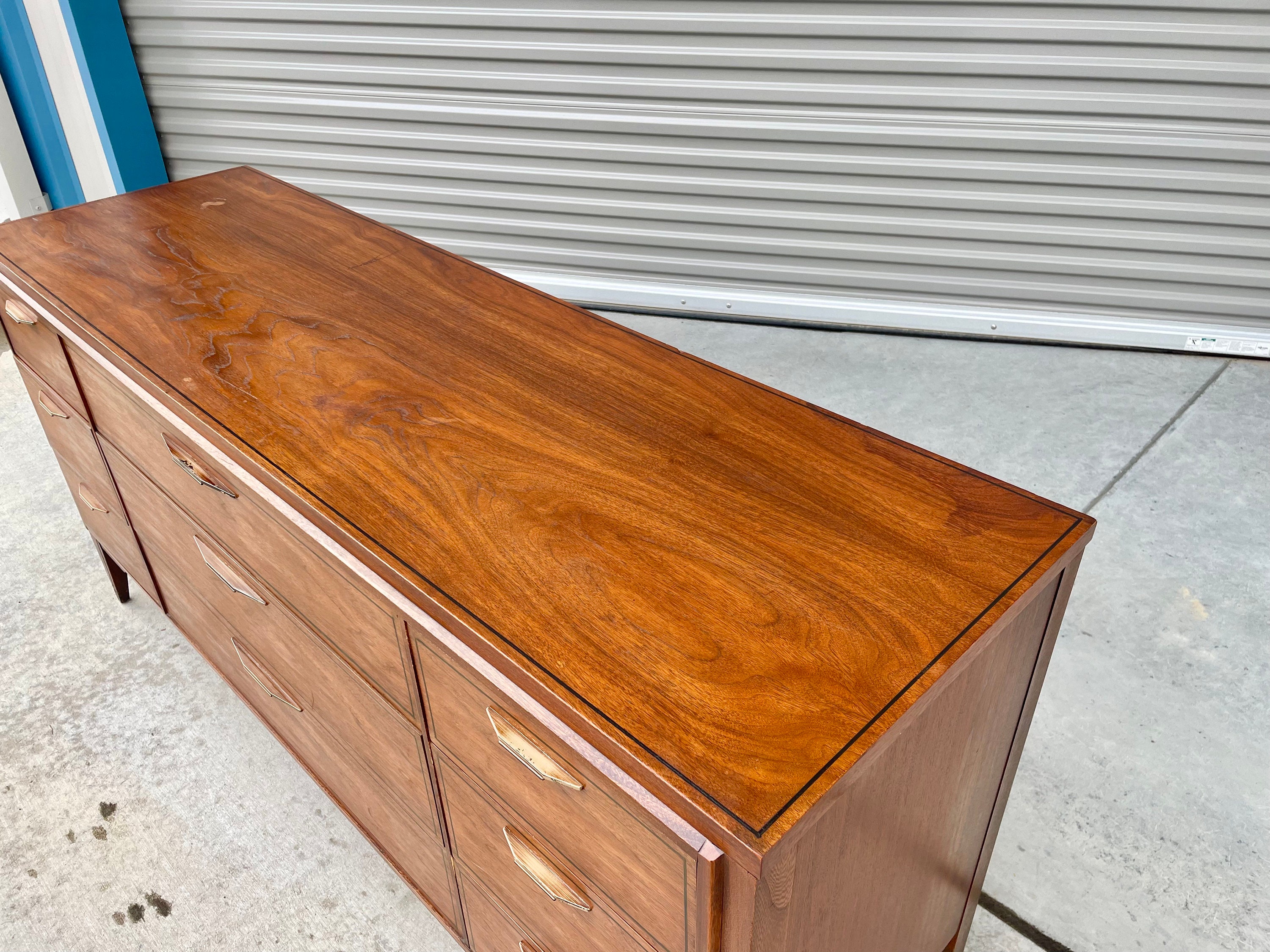 1960s Vintage Walnut Dresser by Kent Coffey Tempo Etsy