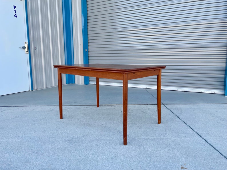 Table de salle à manger à rallonge moderne en teck des années 1960, Danemark image 3