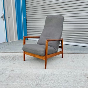 1960s Mid Century Walnut Recliner by Folke Ohlsson for Dux image 1