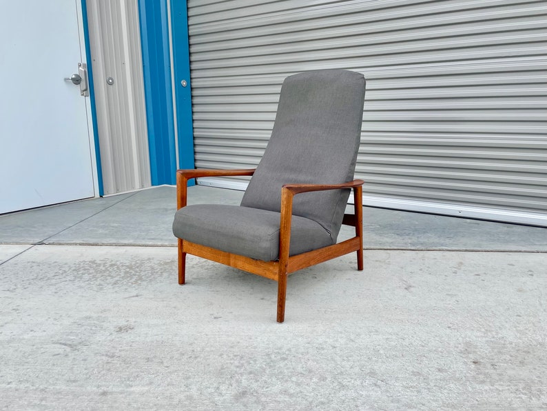 1960s Mid Century Walnut Recliner by Folke Ohlsson for Dux image 1