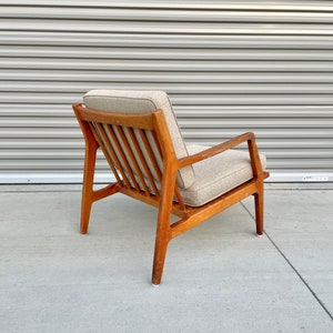 1960s Danish Modern Single Walnut Lounge Chair by Ib Kofod-Larsen for Selig image 8