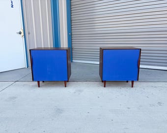 1960s Mid Century Walnut Nightstands by John Kapel for Glenn of California