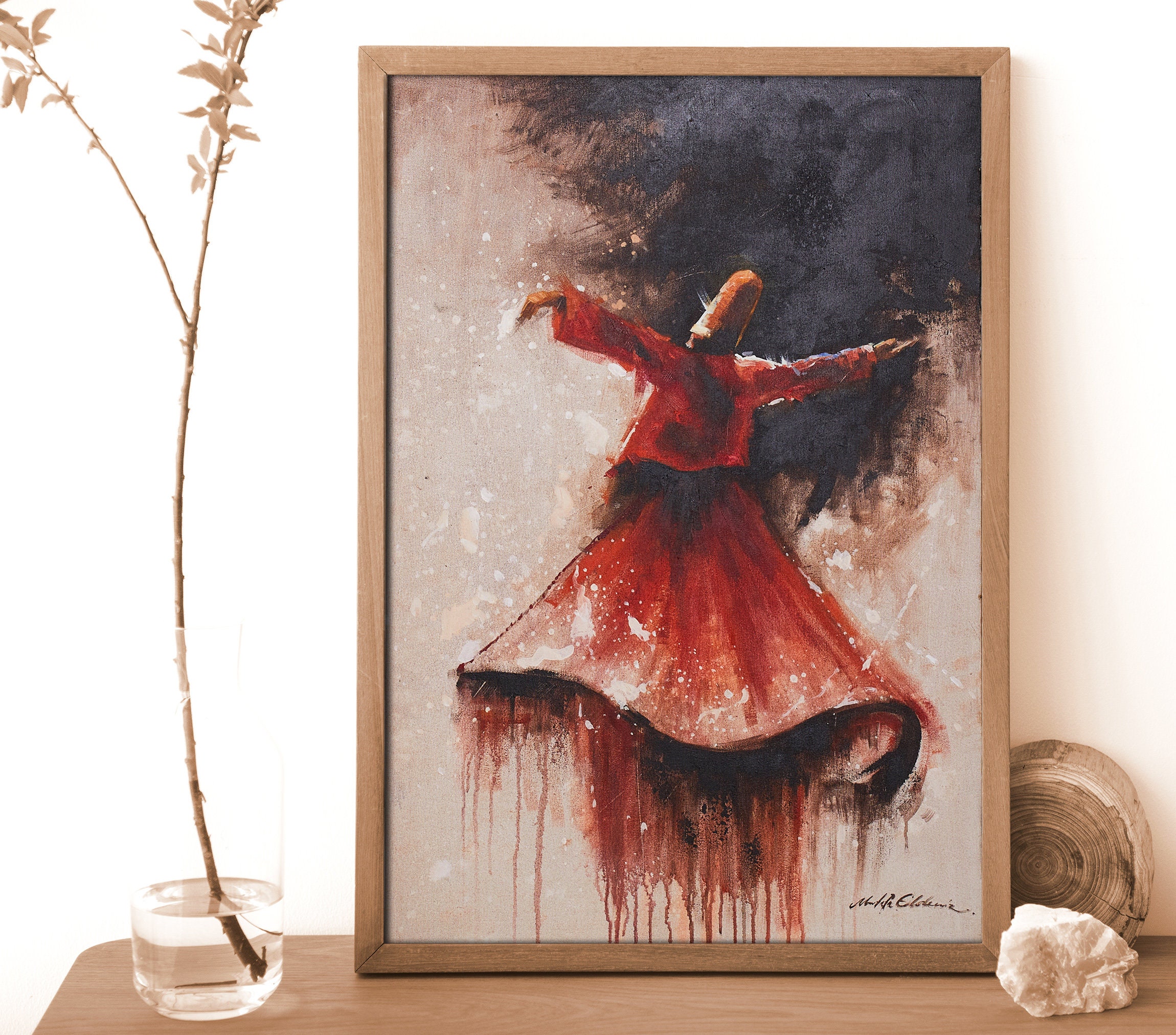 Red Dervish Painting, Whirling Dervish Art, Red Wall Decor, Sufi Art  Acrylic Painting, Islamic Textured Art, Unique Wall Art, - Etsy