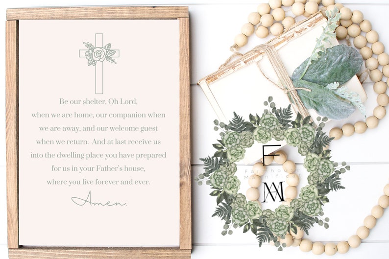 CATHOLIC HOUSE BLESSING Wall Art Printable Home Blessing Etsy