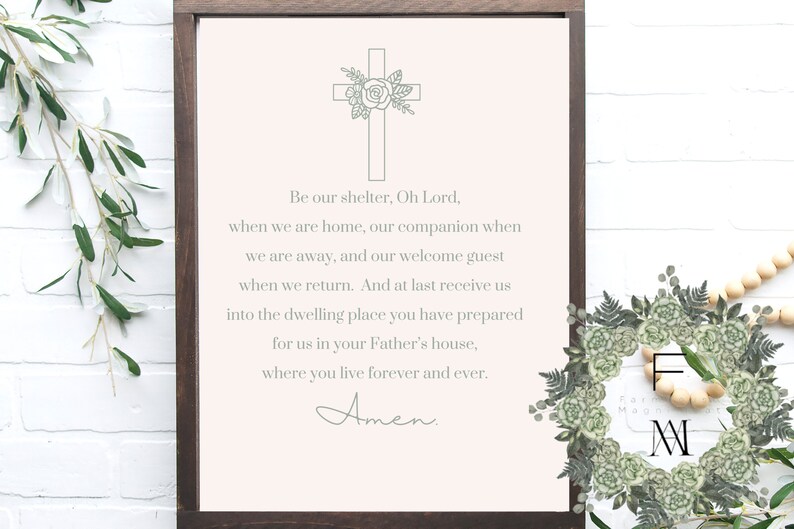 CATHOLIC HOUSE BLESSING Wall Art Printable Home Blessing Etsy
