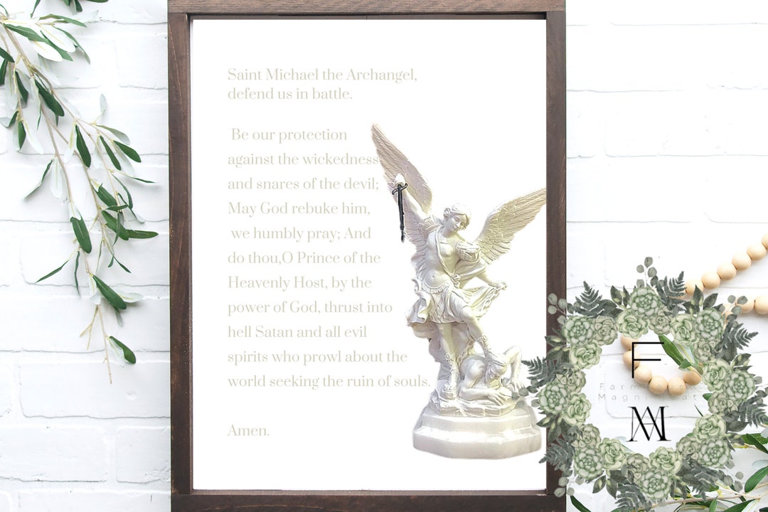 ST. MICHAEL PRAYER Printable St Michael the Archangel Prayer - Etsy