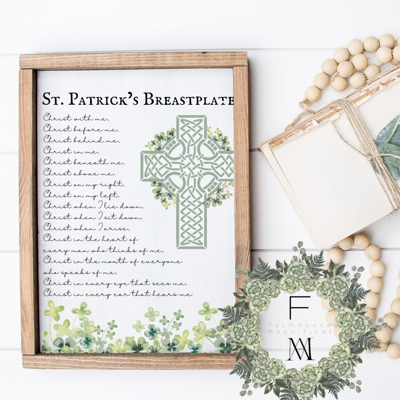 BREASTPLATE of SAINT PATRICK Catholic Prayer Printable - Etsy