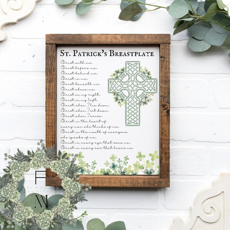 BREASTPLATE of SAINT PATRICK Catholic Prayer Printable - Etsy UK