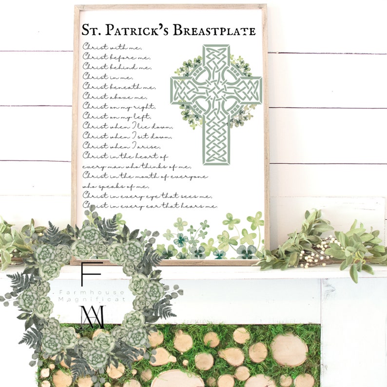 BREASTPLATE of SAINT PATRICK Catholic Prayer Printable - Etsy