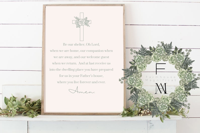 CATHOLIC HOUSE BLESSING Wall Art Printable Home Blessing Etsy