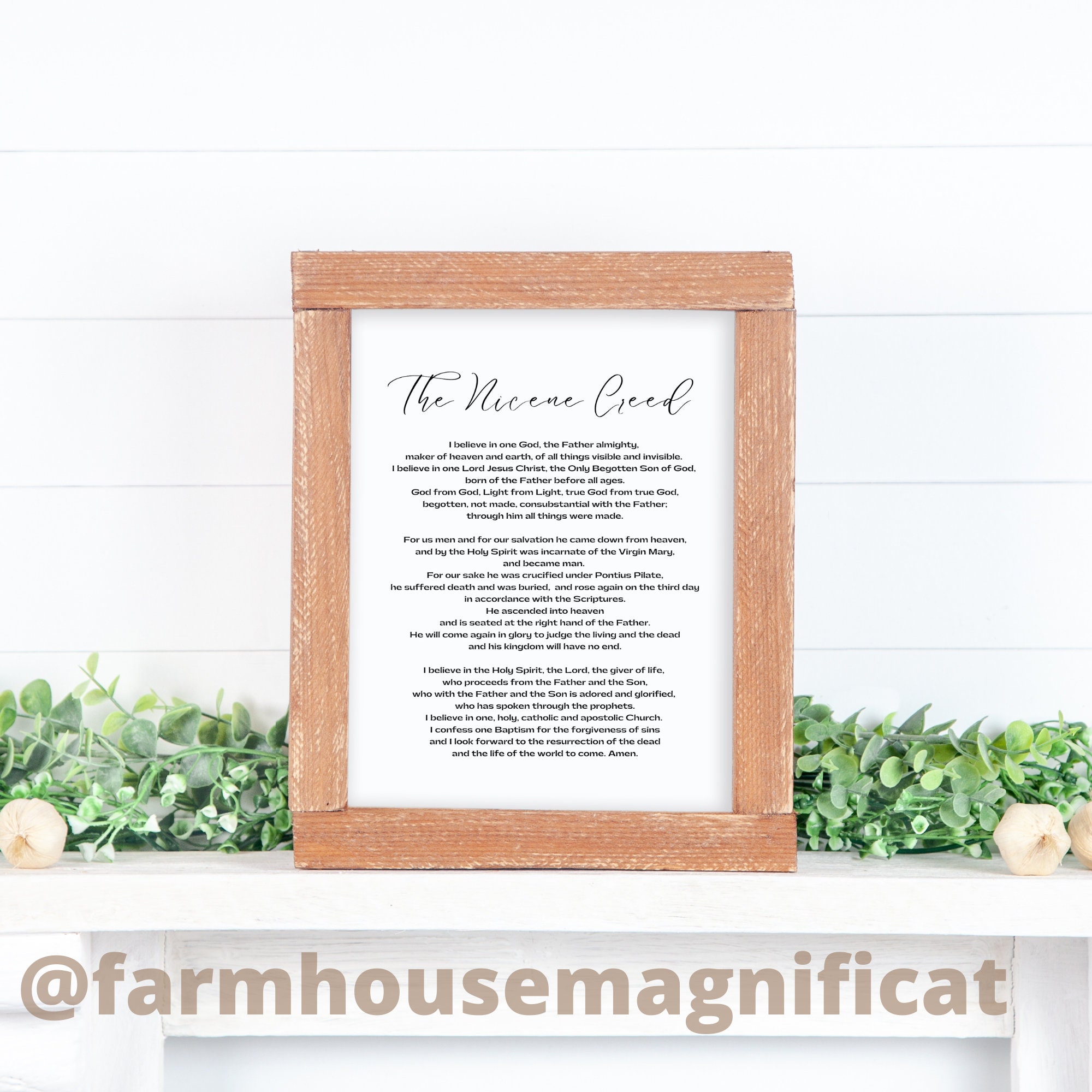 NICENE CREED PRINTABLE Wall Art Minimalist Catholic Decor - Etsy Canada