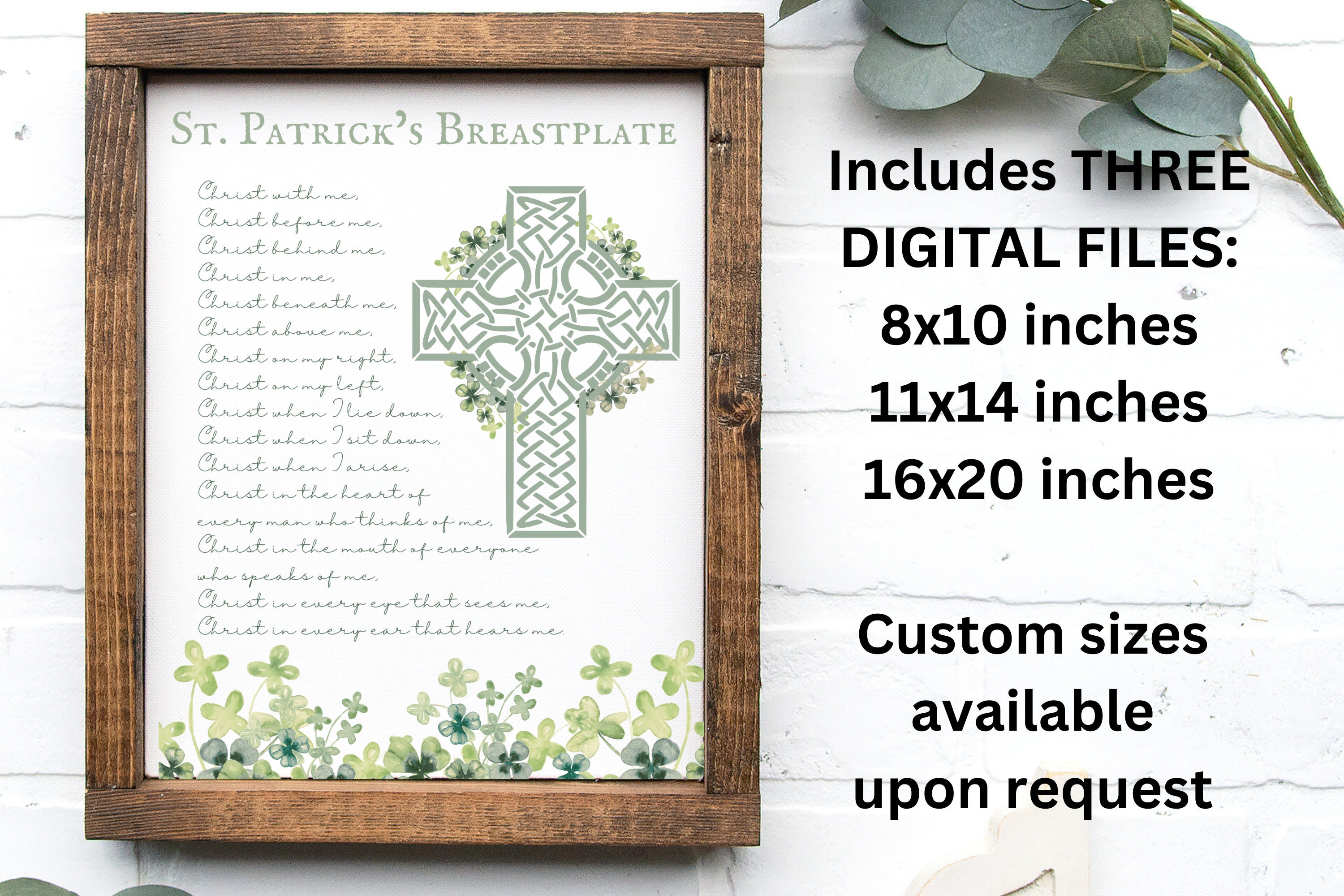 BREASTPLATE of SAINT PATRICK Catholic Prayer Printable - Etsy